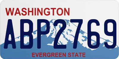 WA license plate ABP2769