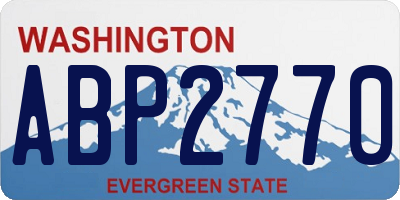 WA license plate ABP2770