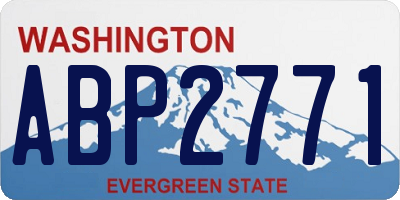 WA license plate ABP2771