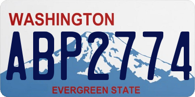 WA license plate ABP2774