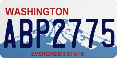 WA license plate ABP2775
