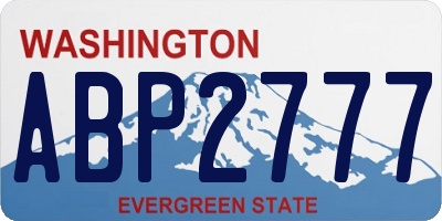 WA license plate ABP2777