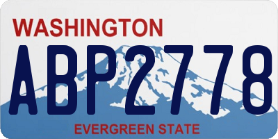 WA license plate ABP2778