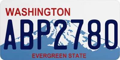 WA license plate ABP2780