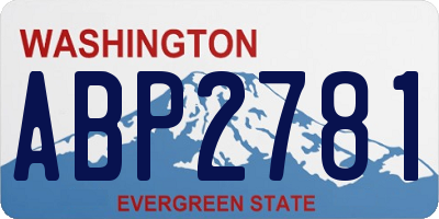 WA license plate ABP2781