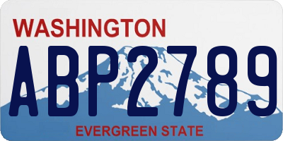 WA license plate ABP2789