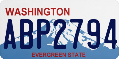WA license plate ABP2794