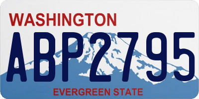 WA license plate ABP2795