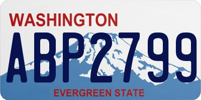 WA license plate ABP2799