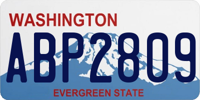 WA license plate ABP2809