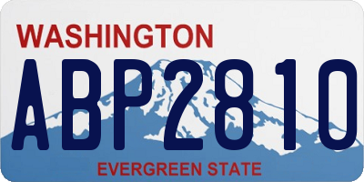 WA license plate ABP2810