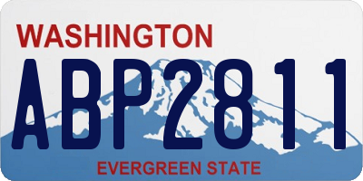 WA license plate ABP2811