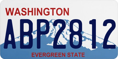 WA license plate ABP2812