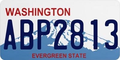WA license plate ABP2813