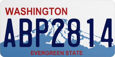 WA license plate ABP2814