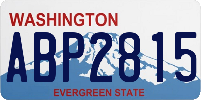 WA license plate ABP2815