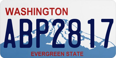 WA license plate ABP2817