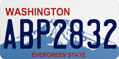 WA license plate ABP2832