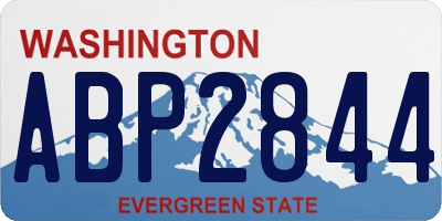 WA license plate ABP2844