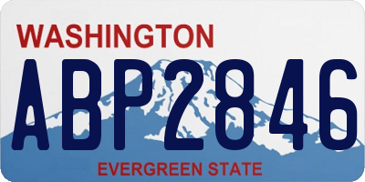 WA license plate ABP2846