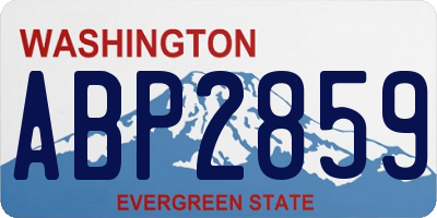 WA license plate ABP2859