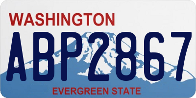 WA license plate ABP2867