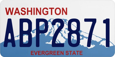 WA license plate ABP2871