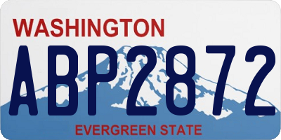 WA license plate ABP2872