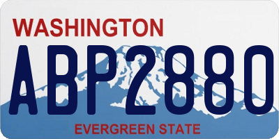 WA license plate ABP2880