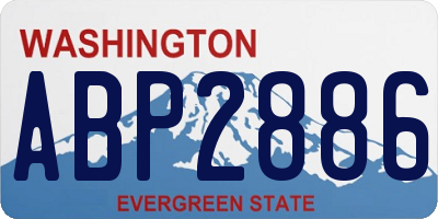 WA license plate ABP2886