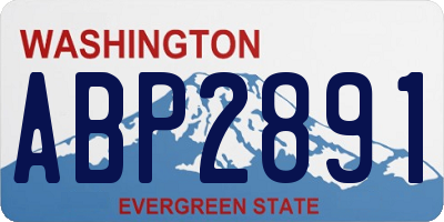 WA license plate ABP2891