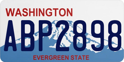 WA license plate ABP2898