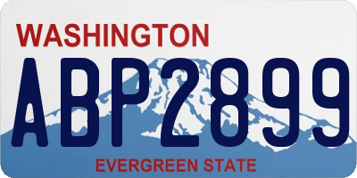 WA license plate ABP2899