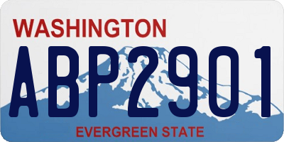 WA license plate ABP2901
