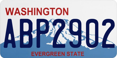 WA license plate ABP2902