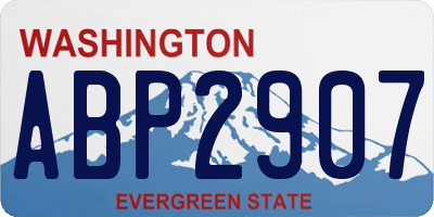 WA license plate ABP2907