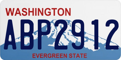 WA license plate ABP2912