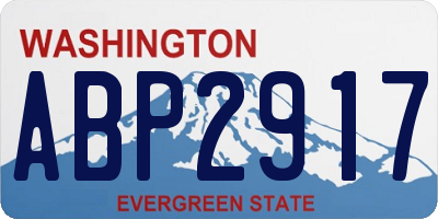 WA license plate ABP2917