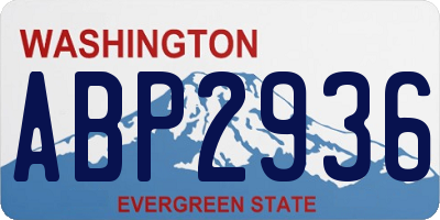 WA license plate ABP2936