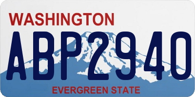 WA license plate ABP2940