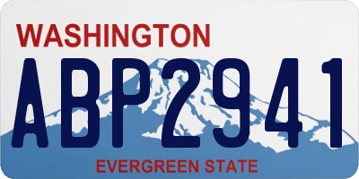 WA license plate ABP2941