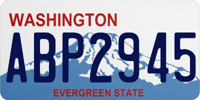 WA license plate ABP2945