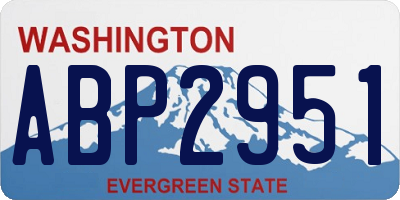WA license plate ABP2951