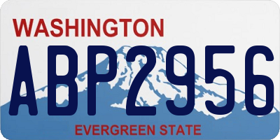 WA license plate ABP2956