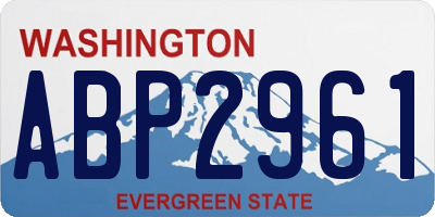 WA license plate ABP2961