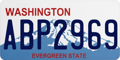 WA license plate ABP2969