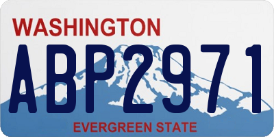 WA license plate ABP2971