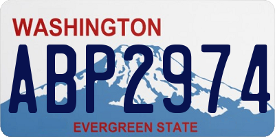 WA license plate ABP2974