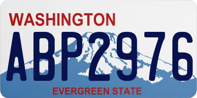 WA license plate ABP2976