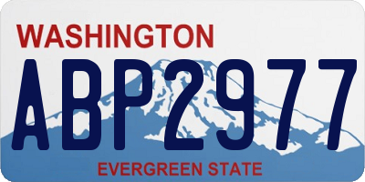 WA license plate ABP2977